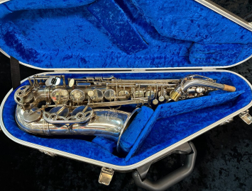 Vintage 1975 Selmer Paris Original Silver Plate Mark VII Alto Saxophone, Serial #241599